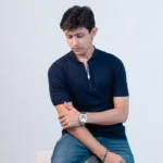 OLD MONEY Knitted Polo (Royel Blue) - Slim Fit - Image 4