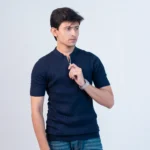 OLD MONEY Knitted Polo (Royel Blue) - Slim Fit - Image 5