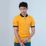 OLD MONEY Knitted Polo (Yellow) -Slim Fit