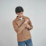 Premium original China Belbet fabric swift shirt with ziper - Image 5