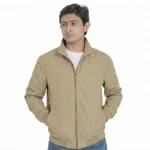 Mens premium 100% nylon bomber jacket with full zipper (Nude)