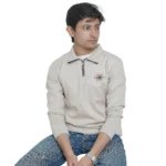 Premium original China Belbet fabric swift shirt with ziper - Image 3