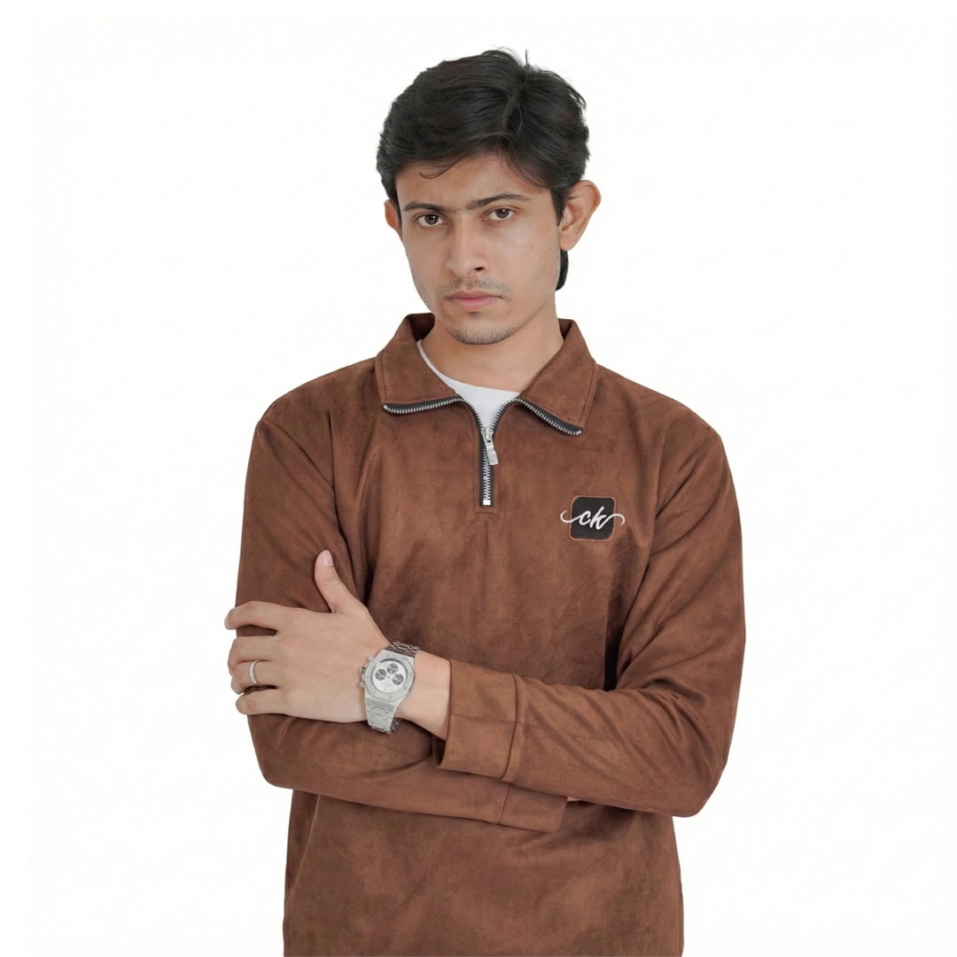 belbet 1-1 Premium original China Belbet fabric swift shirt with ziper - Image 1