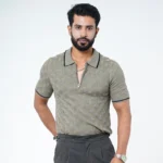 Stone Olive Old Money Knit Polo