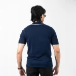 Premium Viscose Blend Zipper & Collar Polo Shirt – Soft (Navy Blue), Breathable & All-Season Comfort - Image 2