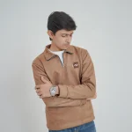 Premium original China Belbet fabric swift shirt with ziper - Image 3