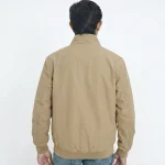 Mens premium 100% nylon bomber jacket with full zipper (Nude) - Image 2