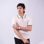 Premium Viscose Blend Zipper & Collar Polo Shirt – Soft (Off White), Breathable & All-Season Comfort - Image 3