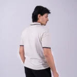 Premium Viscose Blend Zipper & Collar Polo Shirt – Soft (Off White), Breathable & All-Season Comfort - Image 2