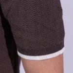 Premium Viscose Blend Zipper & collar Polo Shirt – Soft (Dark Coffee), Breathable & All-Season Comfort - Image 4