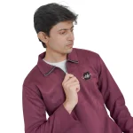 Premium original China Belbet fabric swift shirt with ziper - Image 2