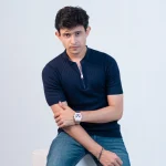 OLD MONEY Knitted Polo (Royel Blue) - Slim Fit - Image 2